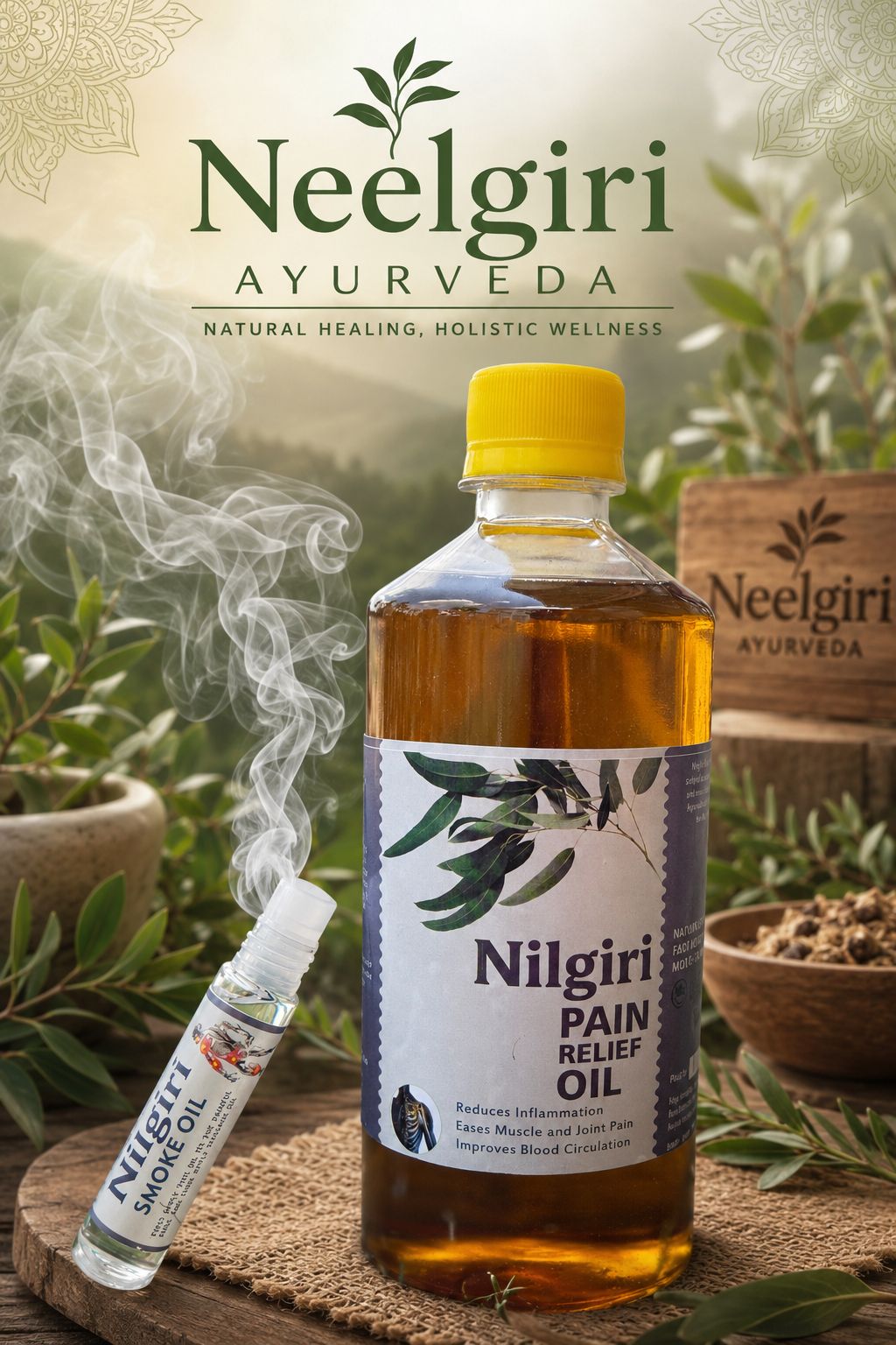 The Essence of the Blue Mountains: Nilgiri Pain Relief Oil